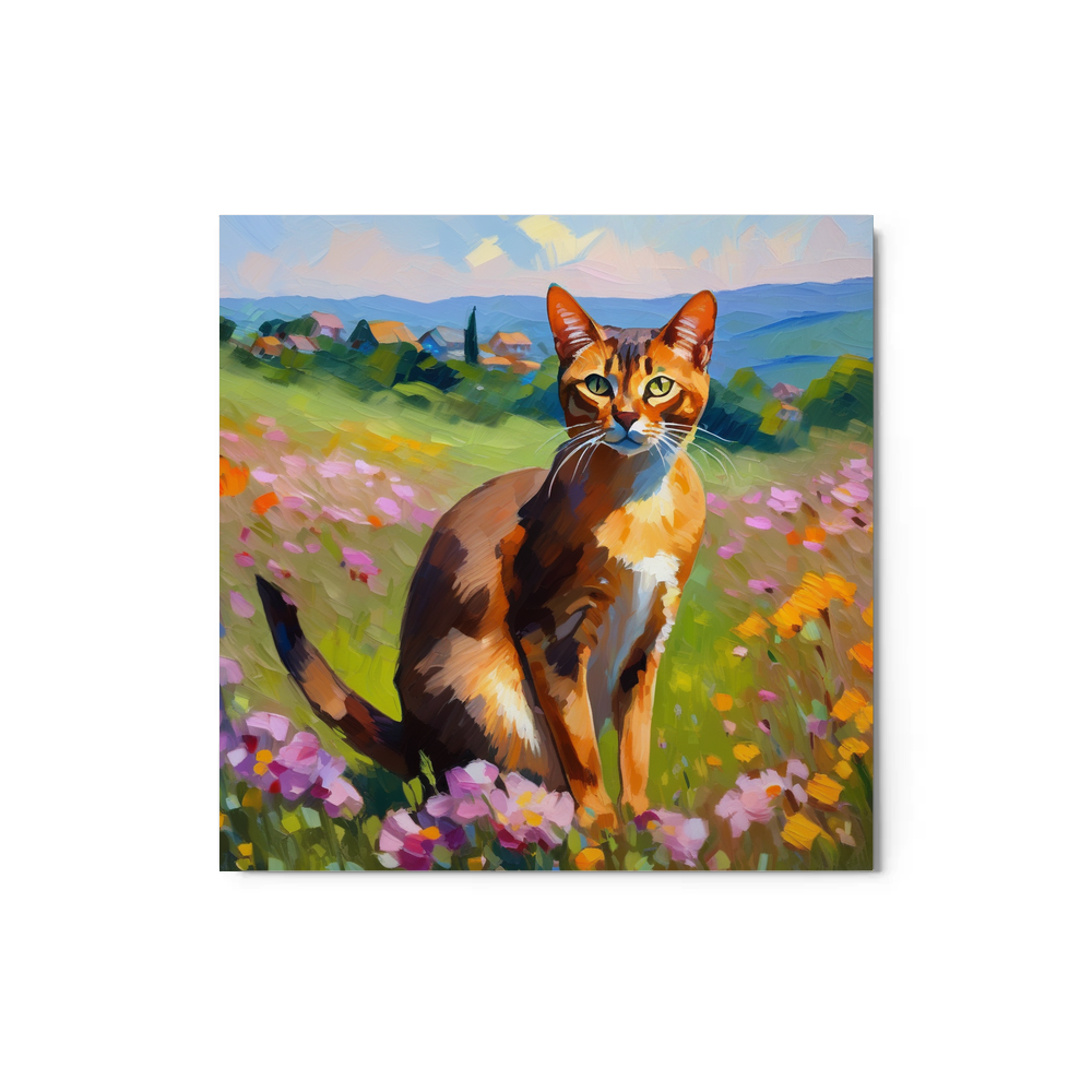 PugMug Custom Tabby Abyssinian Cat Metal Print