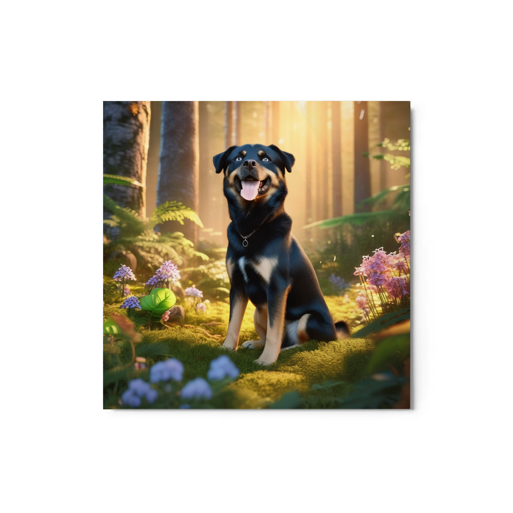 PugMug Custom Blue Metal Print