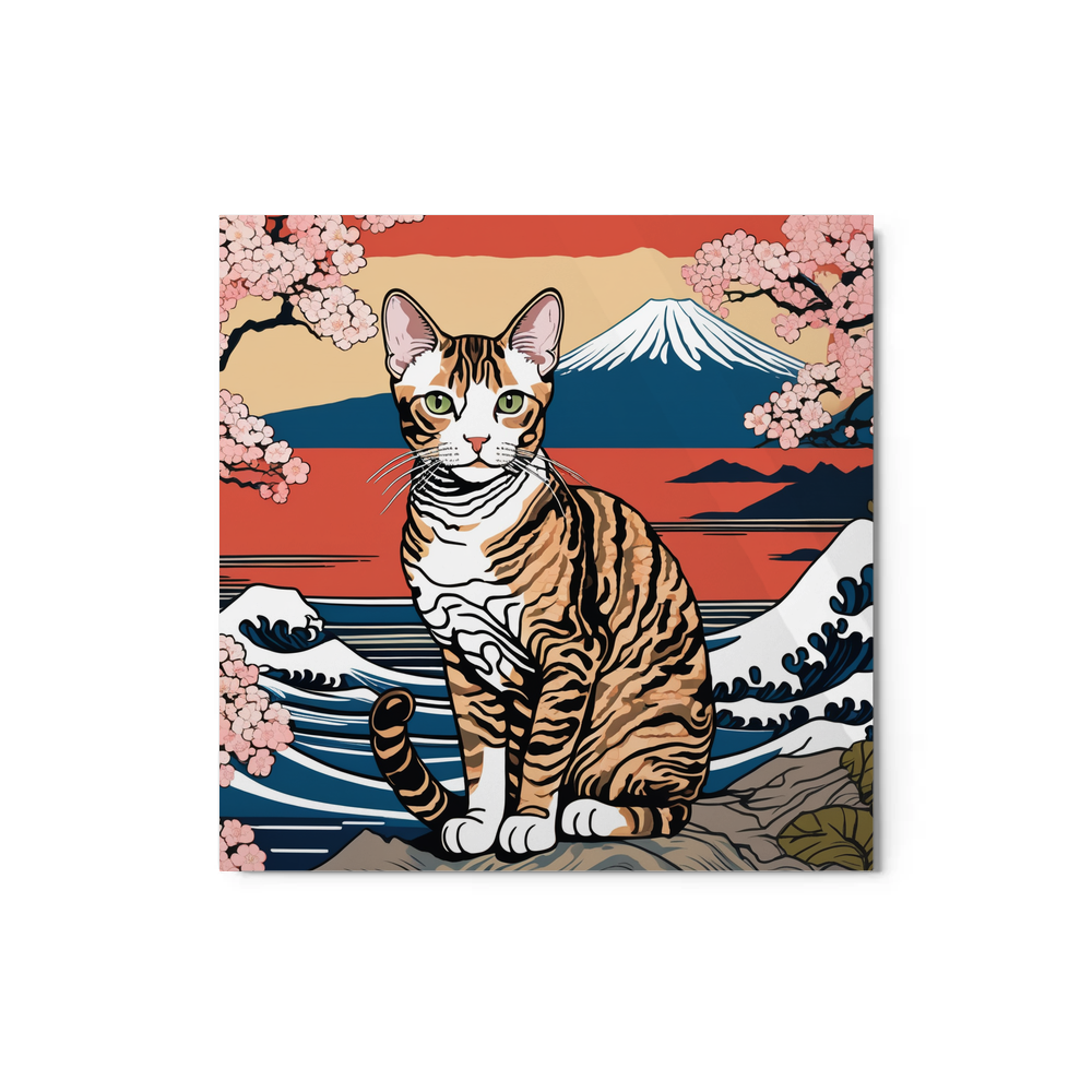 PugMug Custom Tabby Devon Rex Cat Metal Print