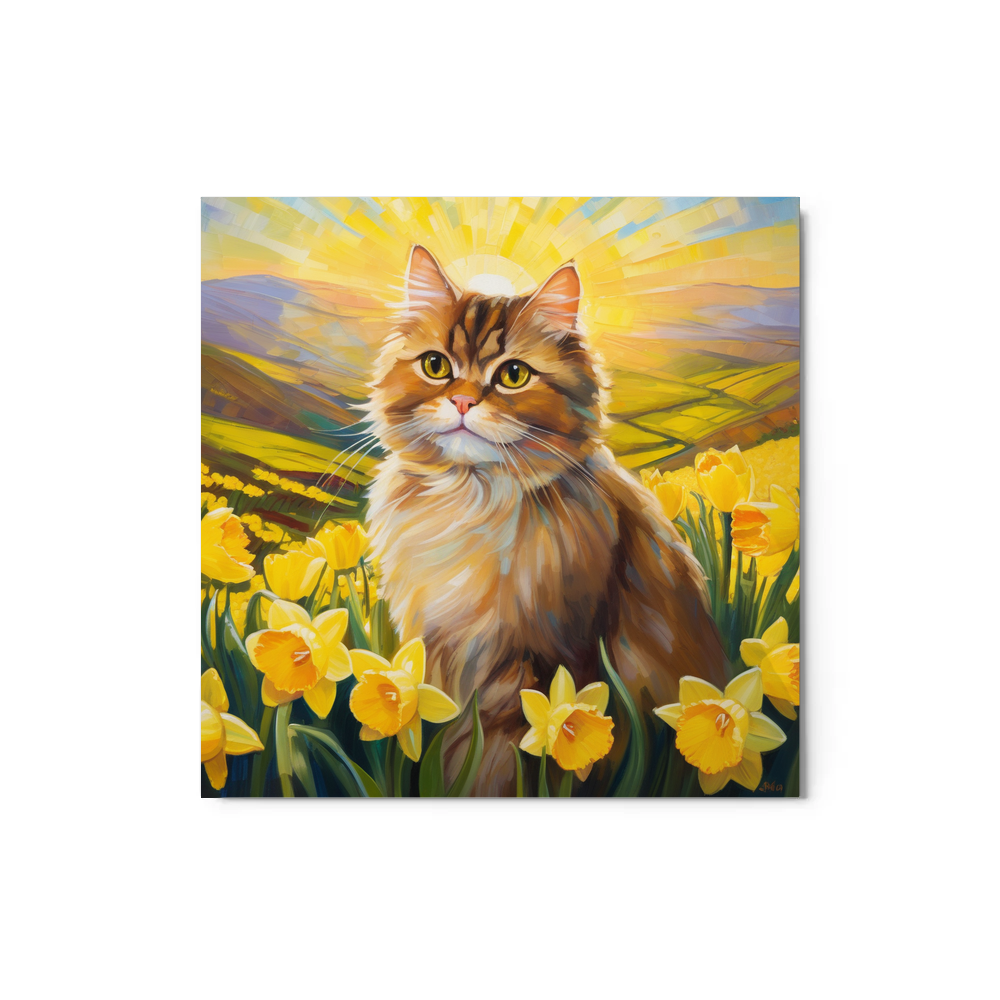 PugMug Custom Tabby Persian Cat Metal Print