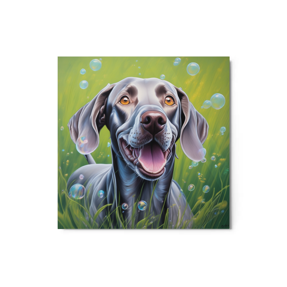 PugMug Custom Weimaraner Metal Print