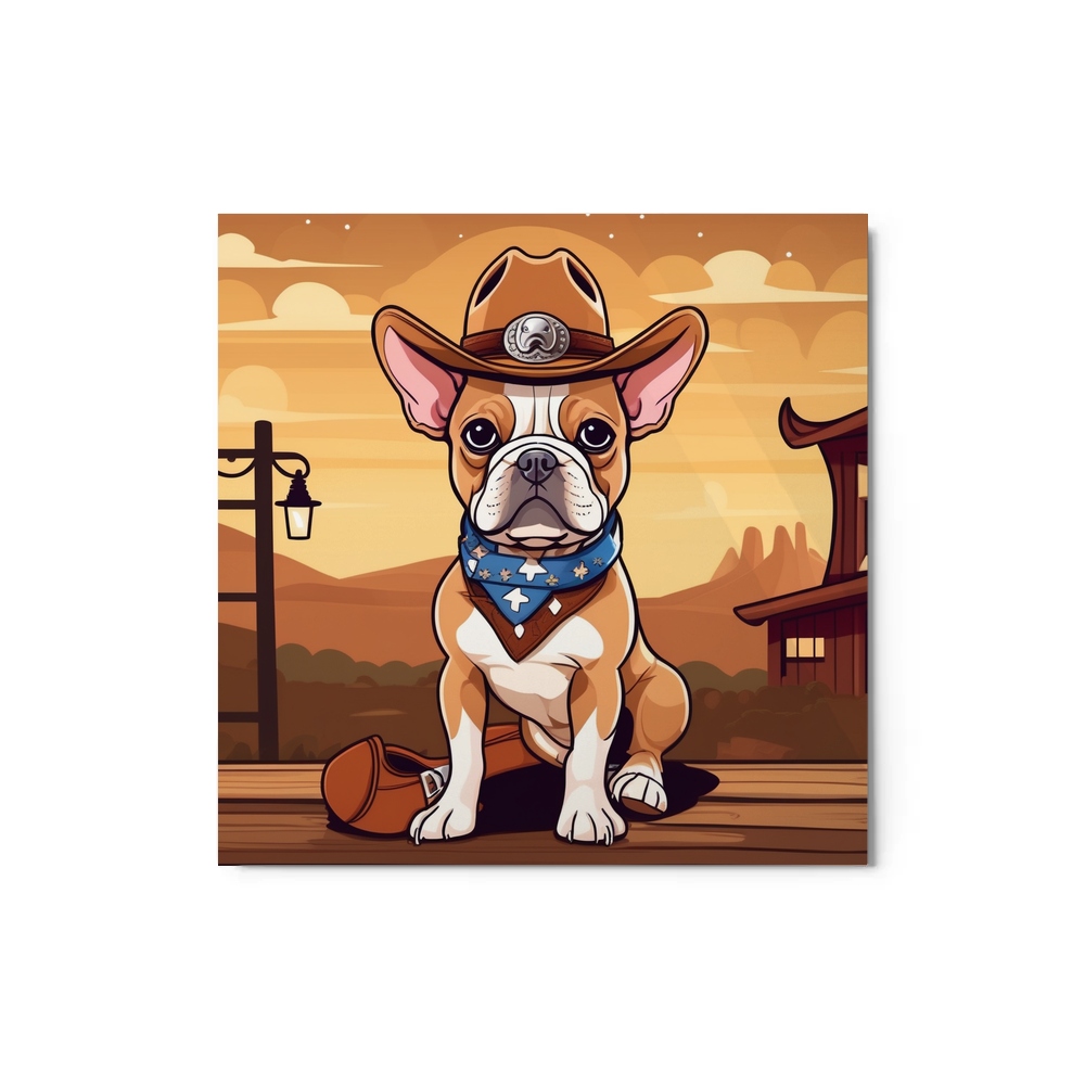 PugMug Custom Tan French Bulldog Metal Print