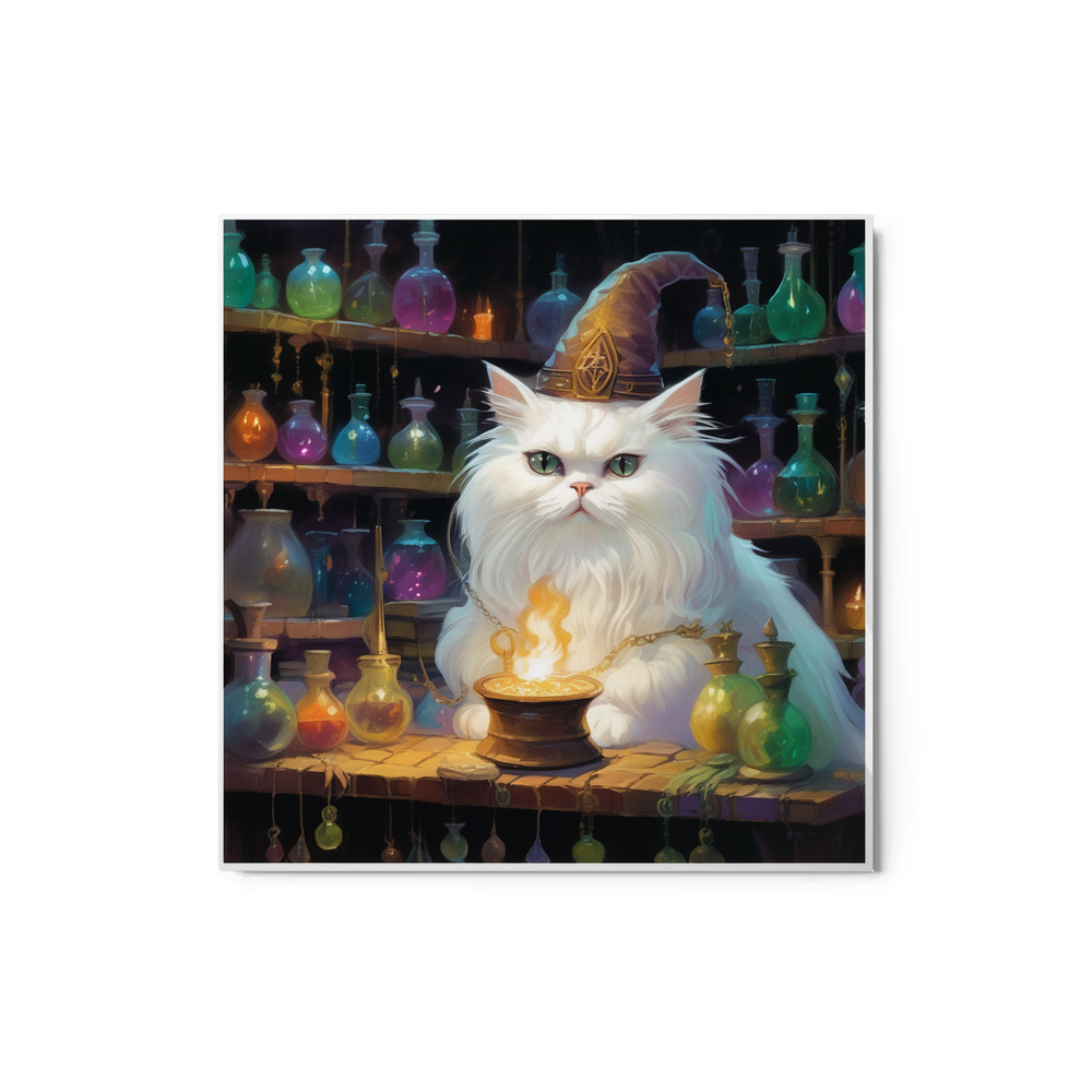 PugMug Custom White Persian Cat Metal Print