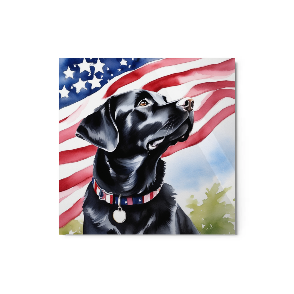 PugMug Custom Black Labrador Retriever Metal Print