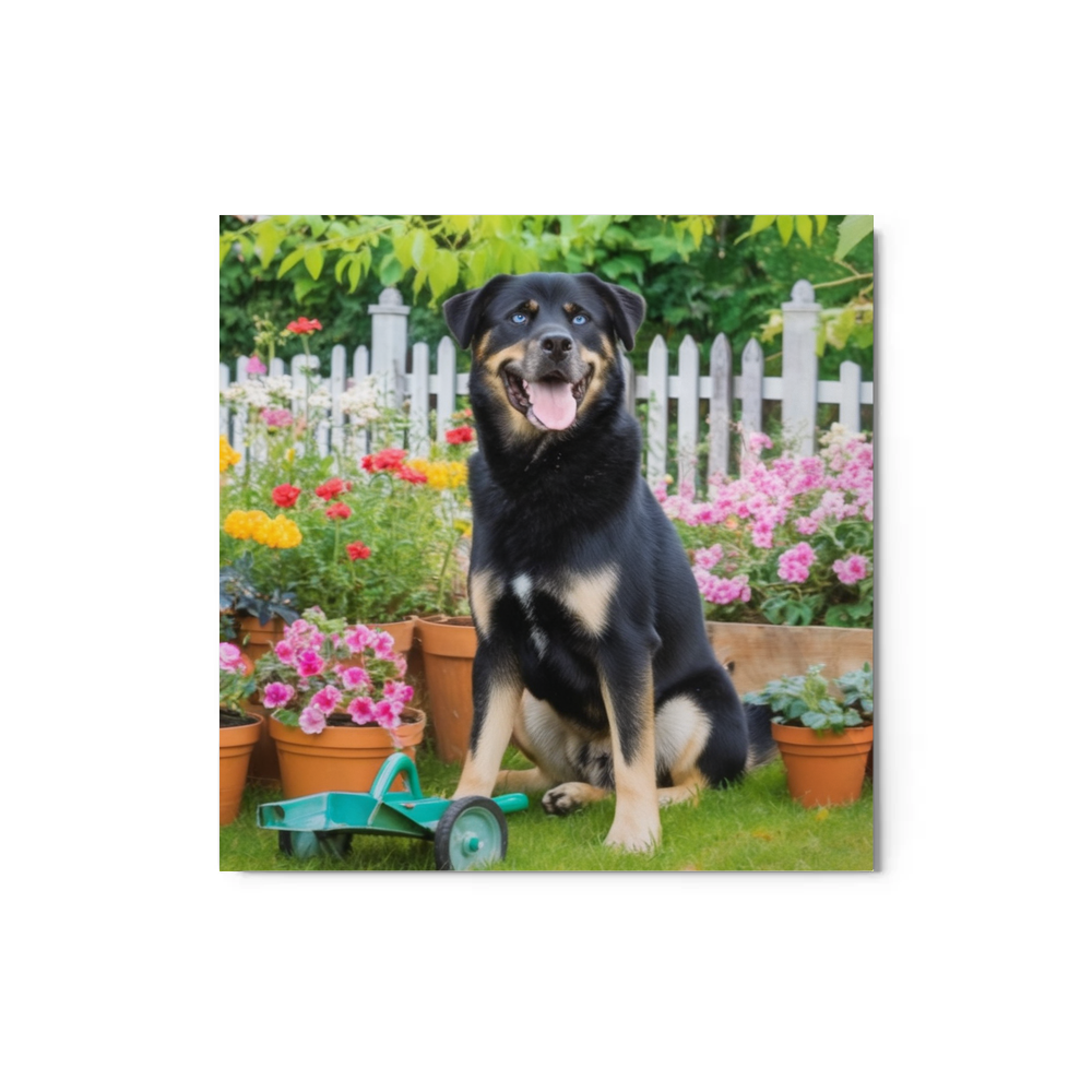 PugMug Custom Blue Metal Print