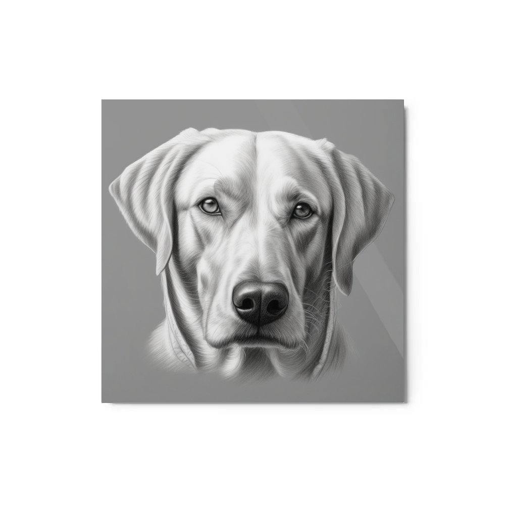 PugMug Custom White Labrador Retriever Metal Print