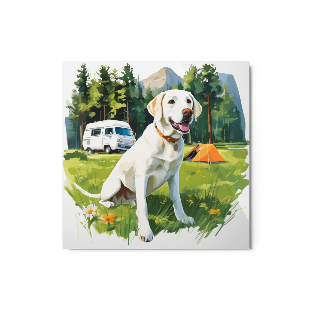 PugMug Custom White Labrador Retriever Metal Print