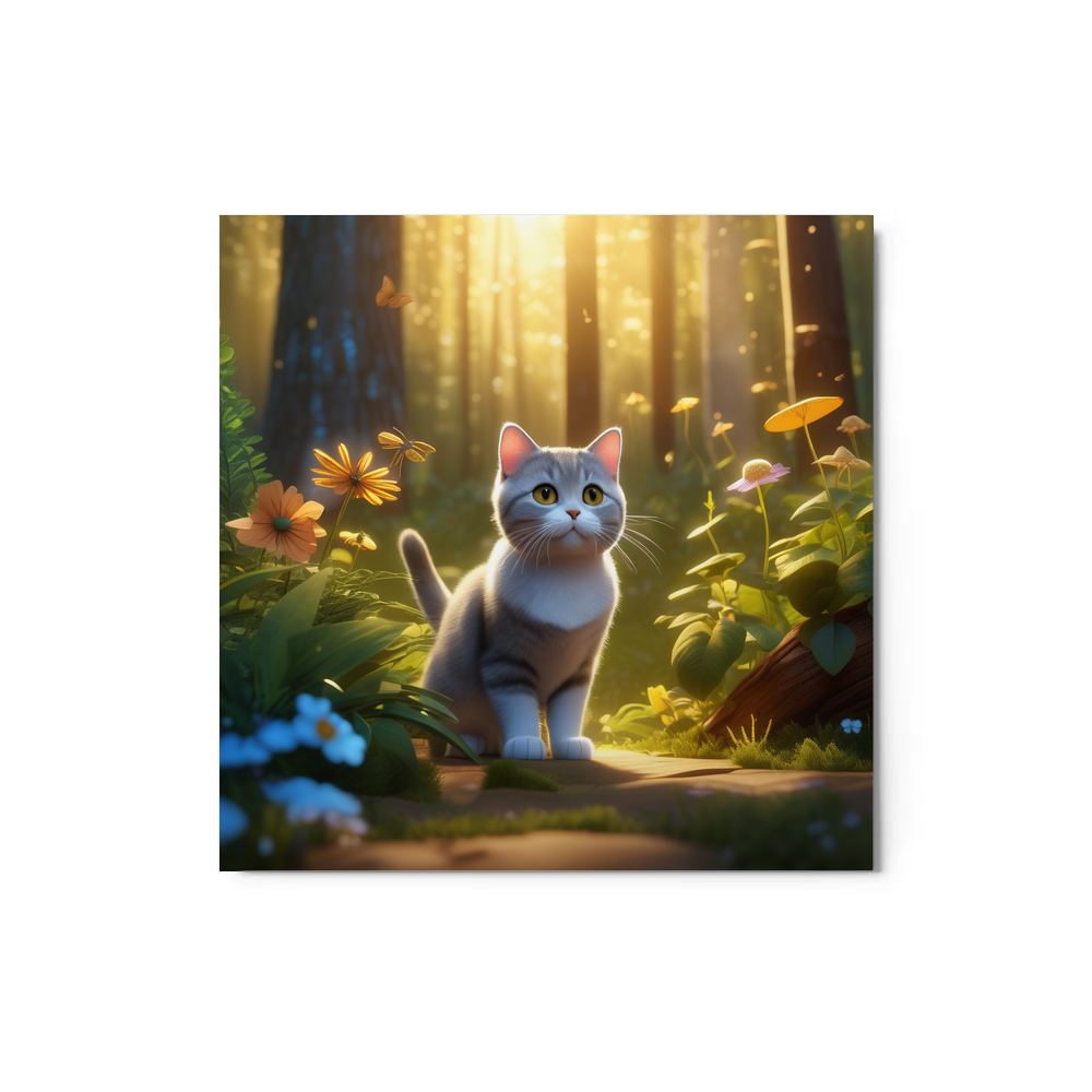 PugMug Custom Tabby British Shorthair Cat Metal Print