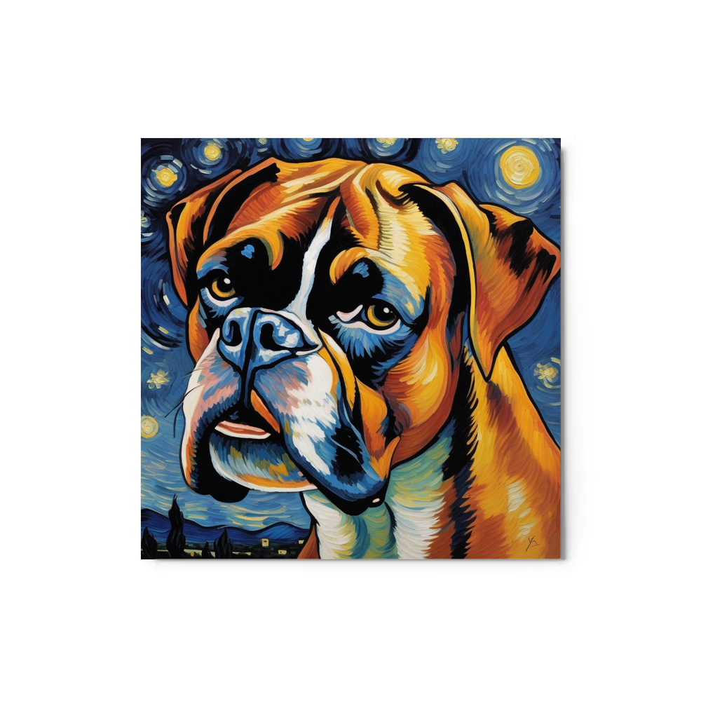 PugMug Custom Boxer Dog Metal Print