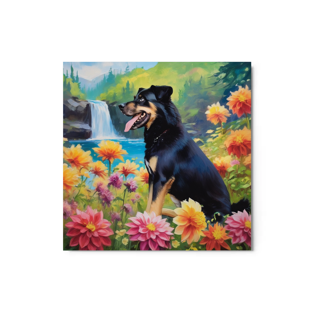 PugMug Custom Blue Metal Print