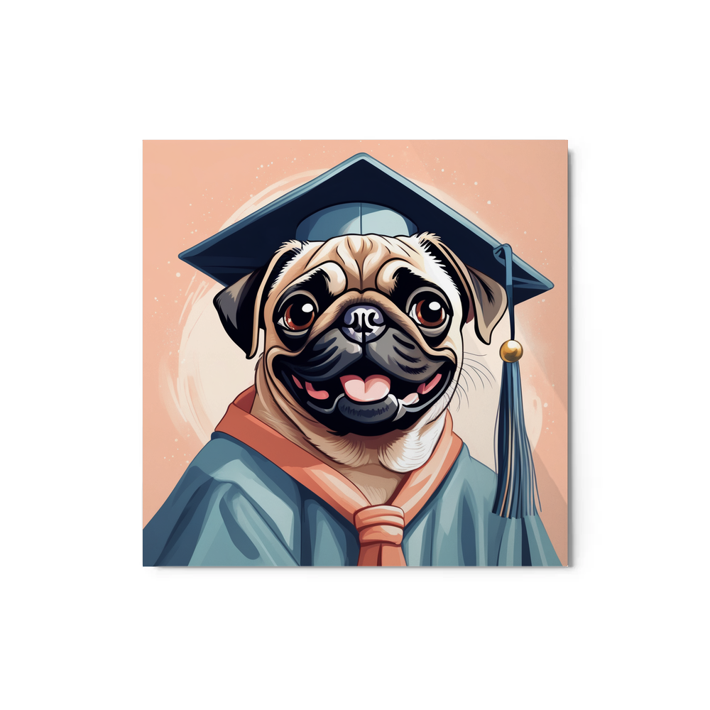 PugMug Custom Pug Metal Print