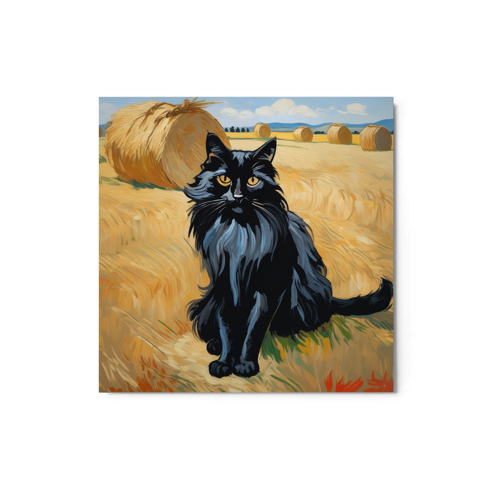 PugMug Custom Black Ragdoll Cat Metal Print