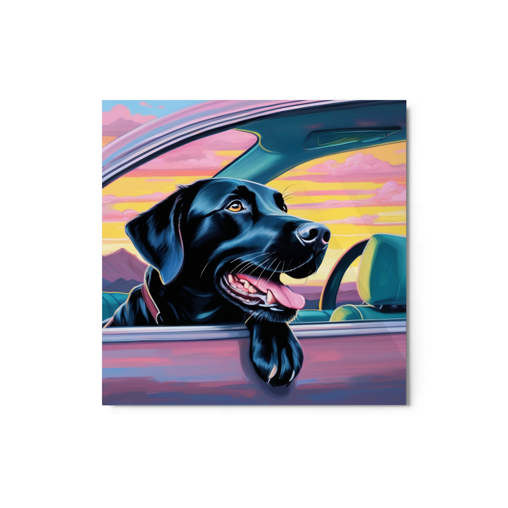 PugMug Custom Black Labrador Retriever Metal Print