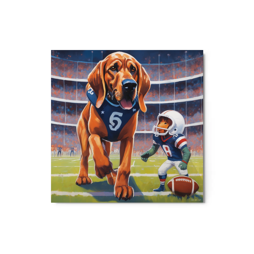 PugMug Custom Bloodhound Metal Print