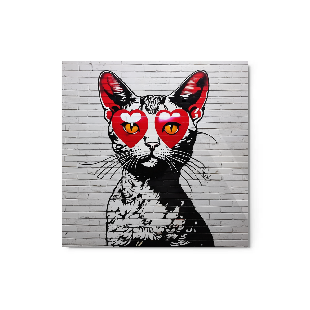 PugMug Custom Tabby Devon Rex Cat Metal Print