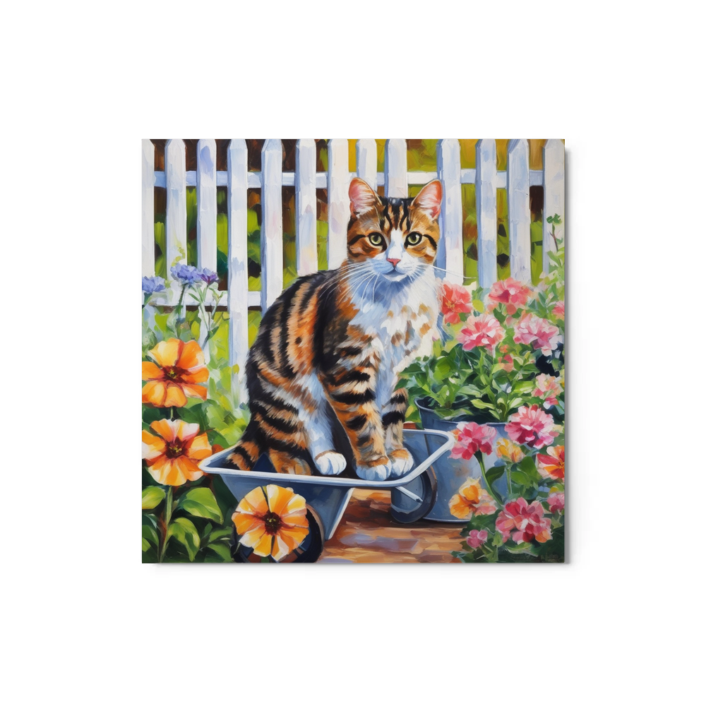 PugMug Custom Tabby Exotic Cat Metal Print