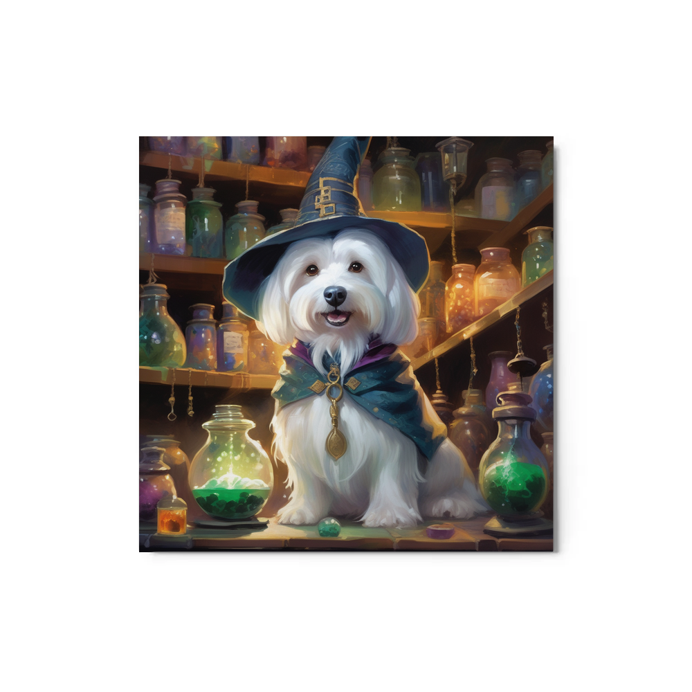 PugMug Custom White Havanese Dog Metal Print
