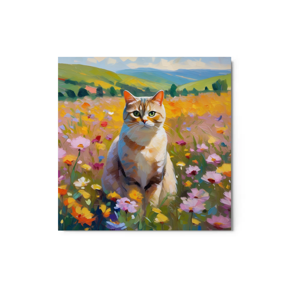 PugMug Custom Tabby British Shorthair Cat Metal Print