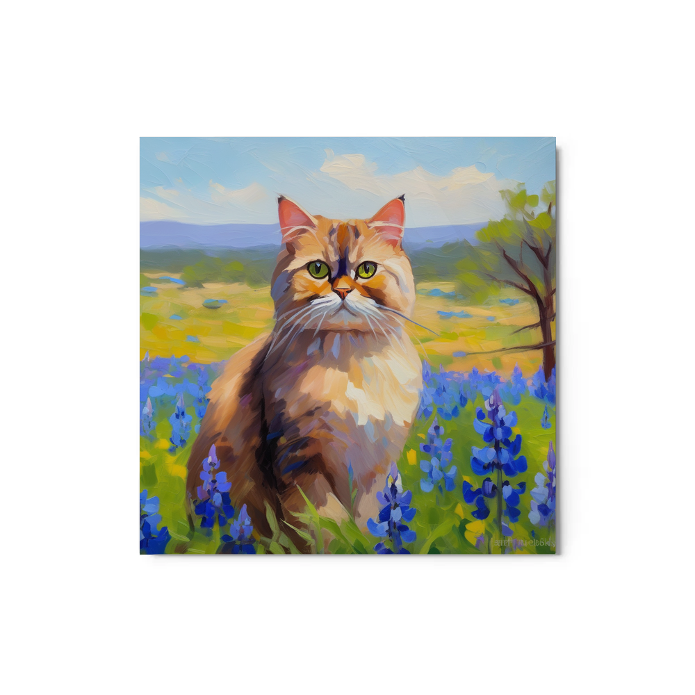 PugMug Custom Tabby Persian Cat Metal Print