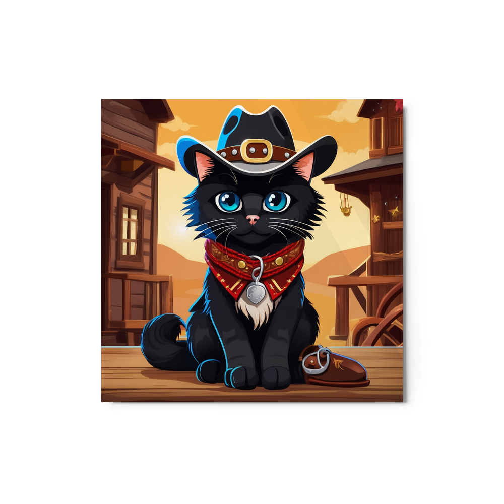 PugMug Custom Black Ragdoll Cat Metal Print