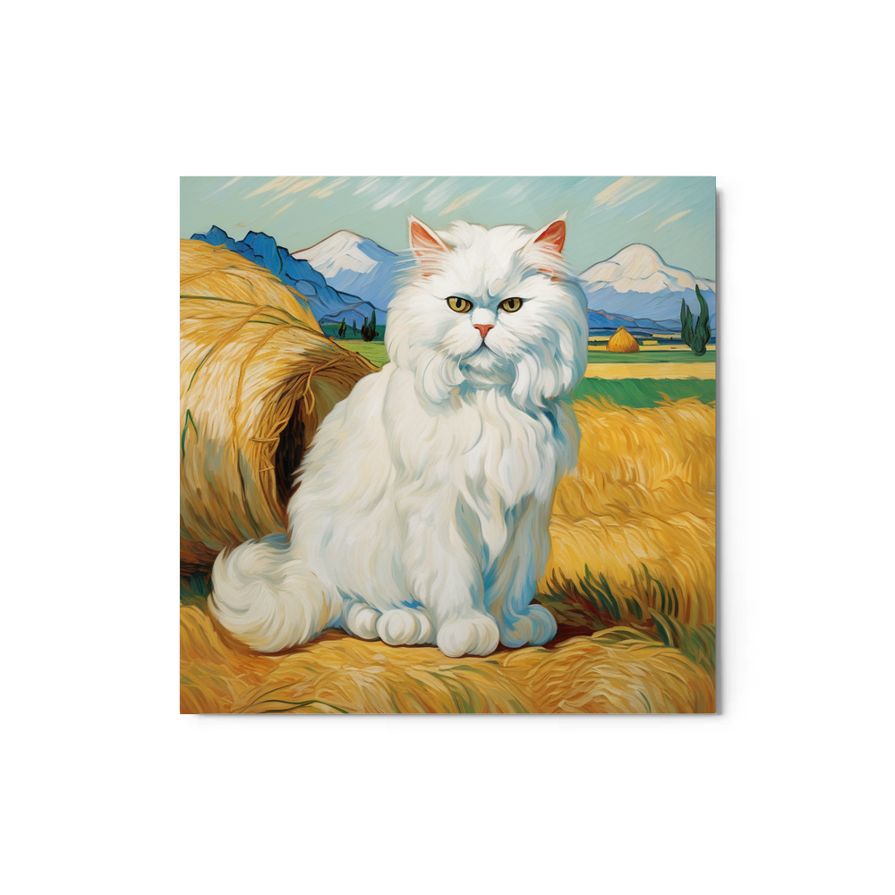 PugMug Custom White Persian Cat Metal Print