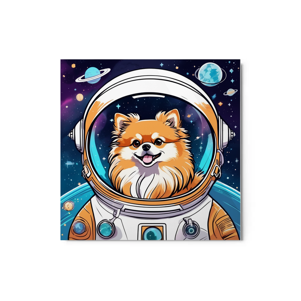 PugMug Custom Tan Pomeranian Metal Print