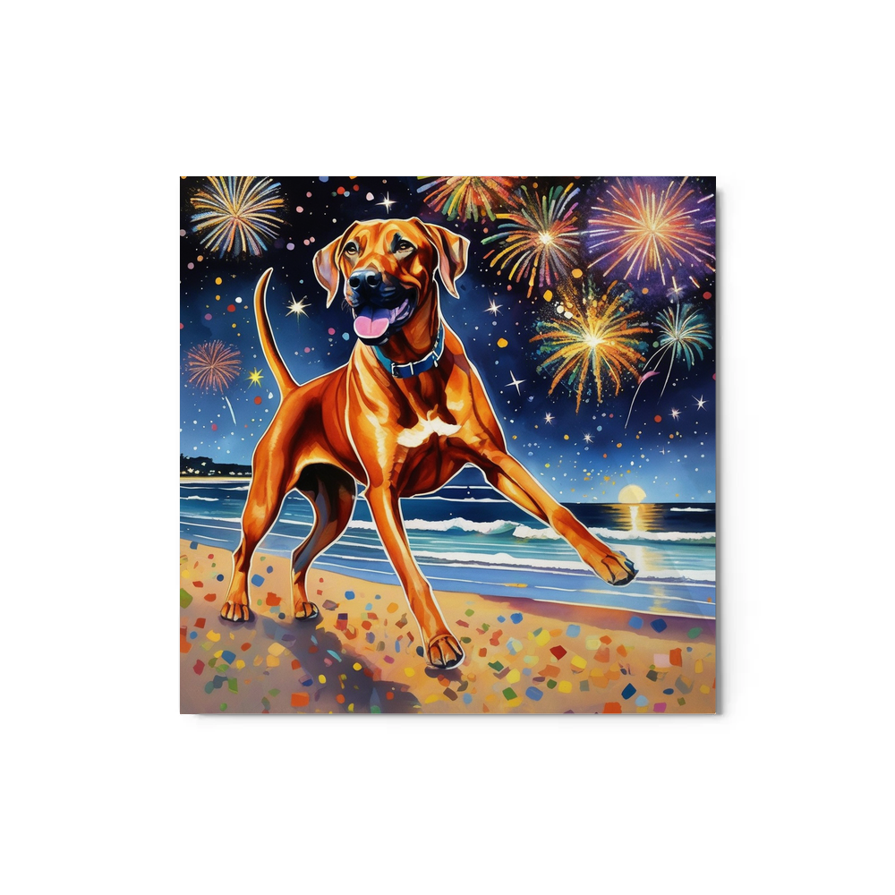 PugMug Custom Rhodesian Ridgeback Metal Print