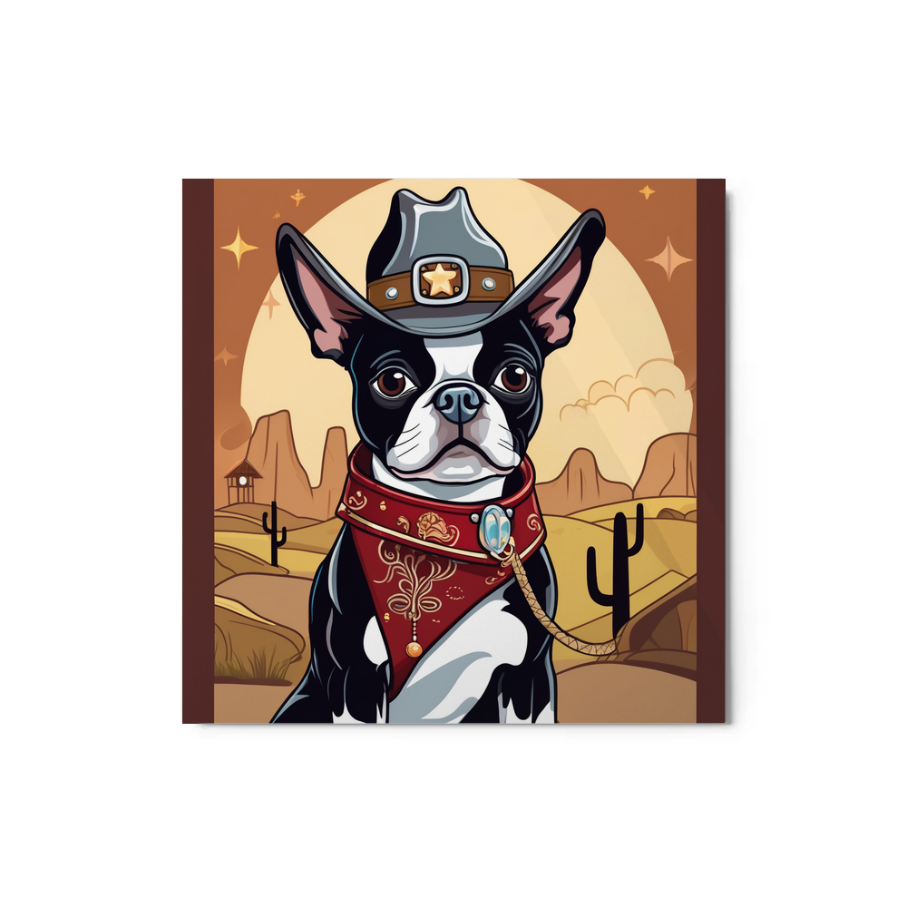 PugMug Custom Boston Terrier Metal Print