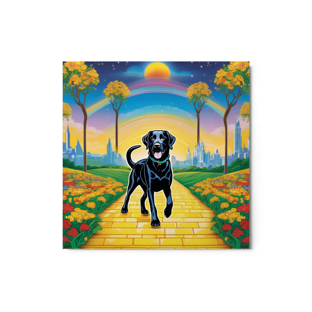 PugMug Custom Black Labrador Retriever Metal Print