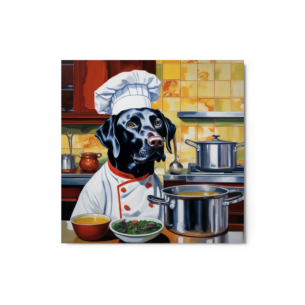 PugMug Custom Black Labrador Retriever Metal Print