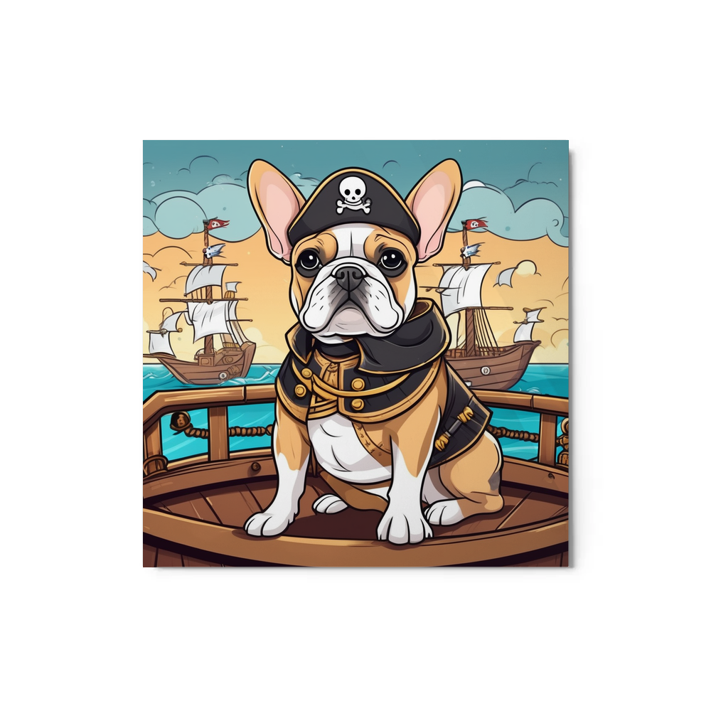 PugMug Custom Tan French Bulldog Metal Print