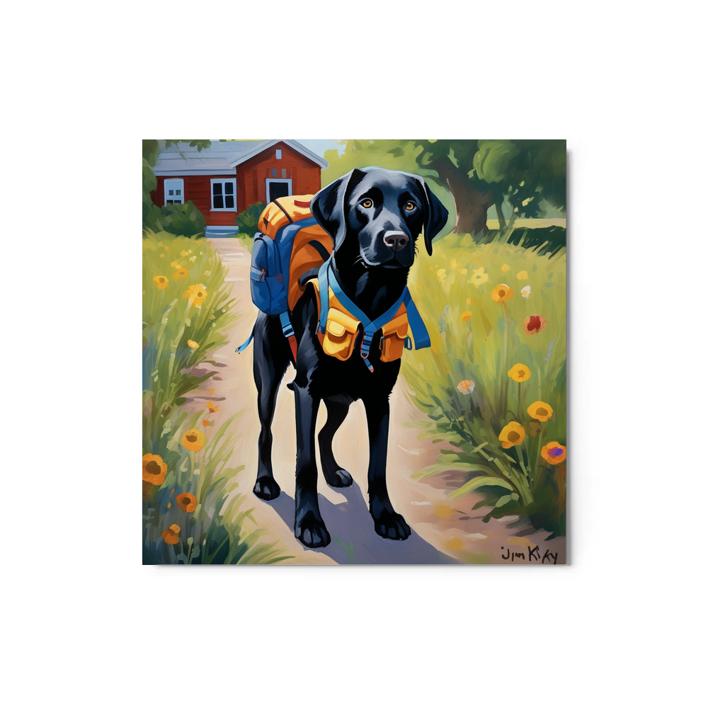 PugMug Custom Black Labrador Retriever Metal Print