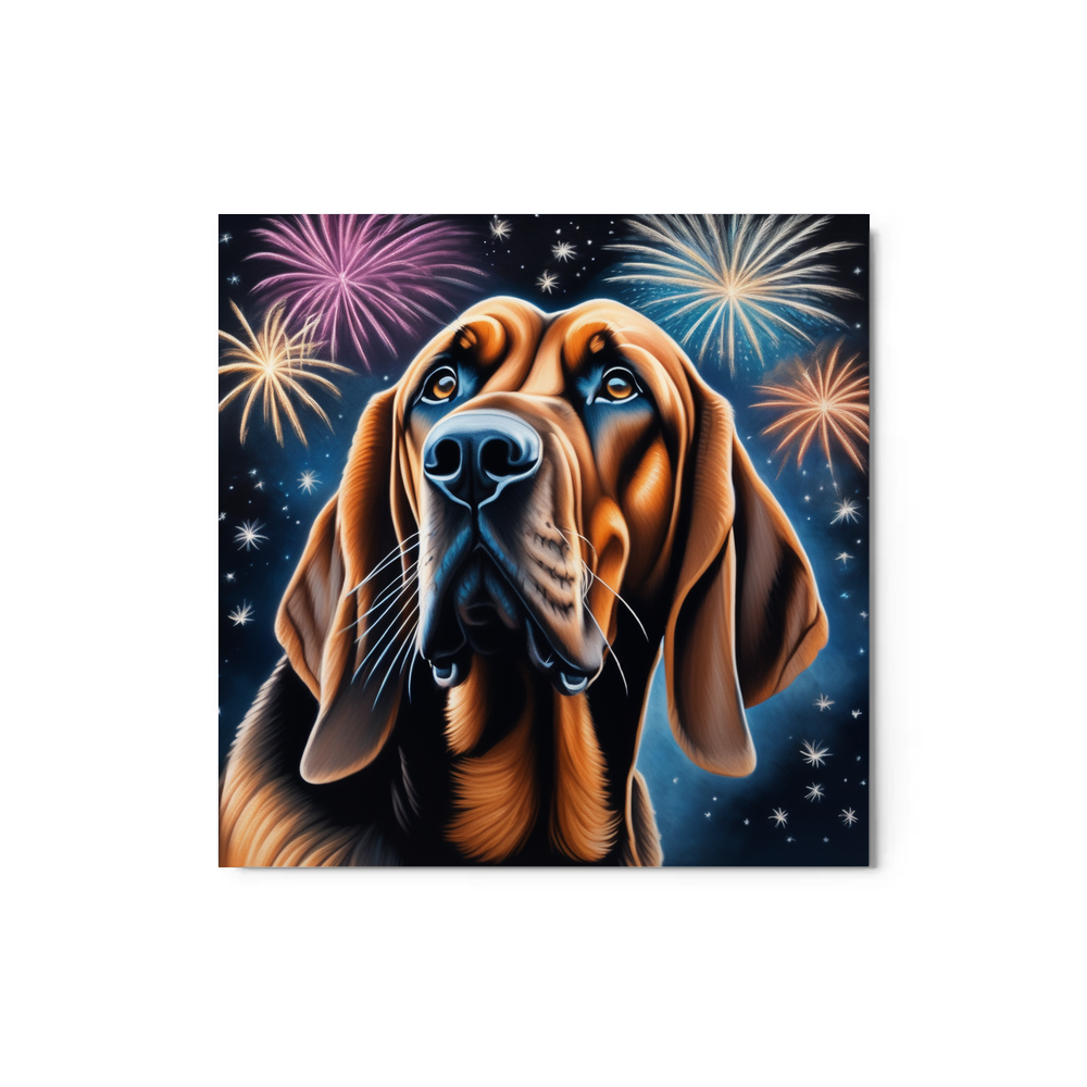 PugMug Custom Bloodhound Metal Print