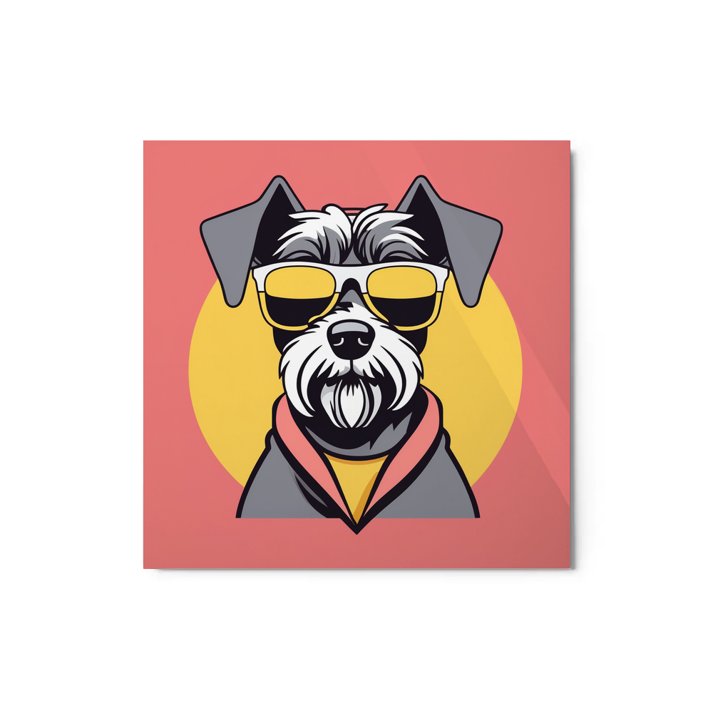 PugMug Custom Miniature Schnauzer Metal Print