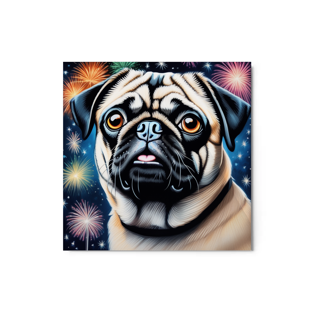PugMug Custom Pug Metal Print