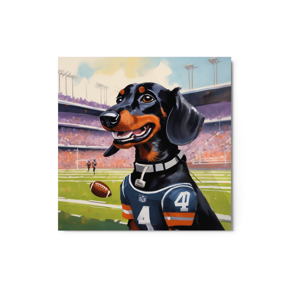 PugMug Custom Black Dachshund Metal Print