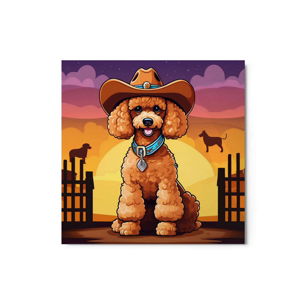 PugMug Custom Tan Poodle Metal Print