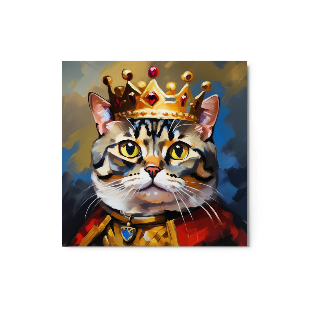 PugMug Custom Tabby Scottish Fold Cat Metal Print