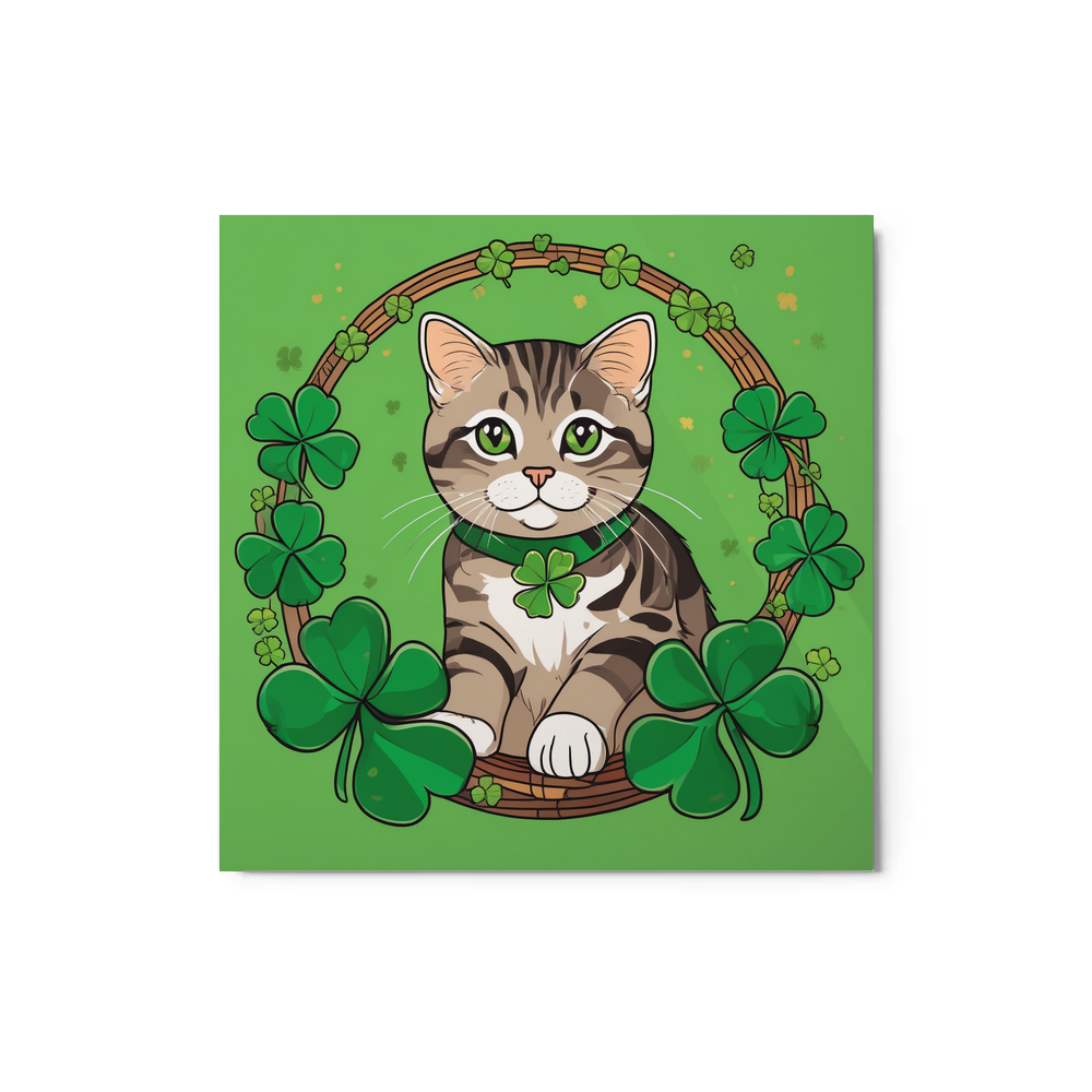 PugMug Custom Tabby Scottish Fold Cat Metal Print