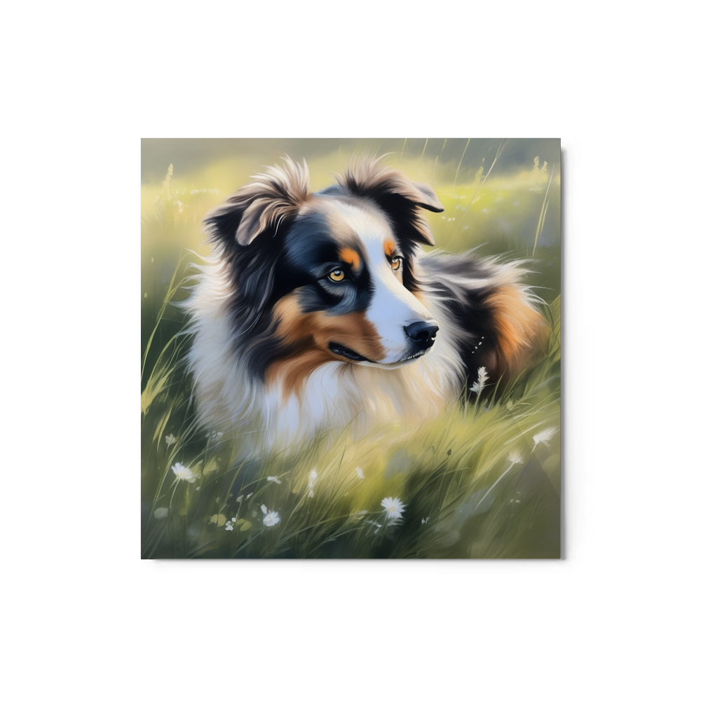 PugMug Custom Miniature American Shepherd Metal Print