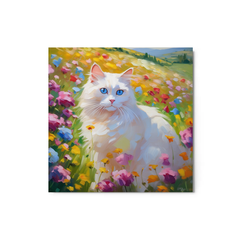 PugMug Custom White Ragdoll Cat Metal Print