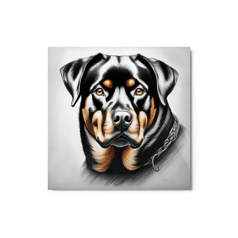 PugMug Custom Rottweiler Metal Print