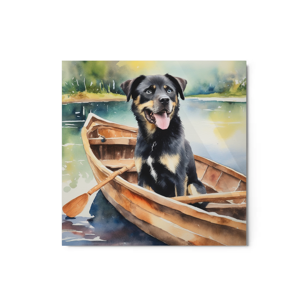 PugMug Custom Blue Metal Print