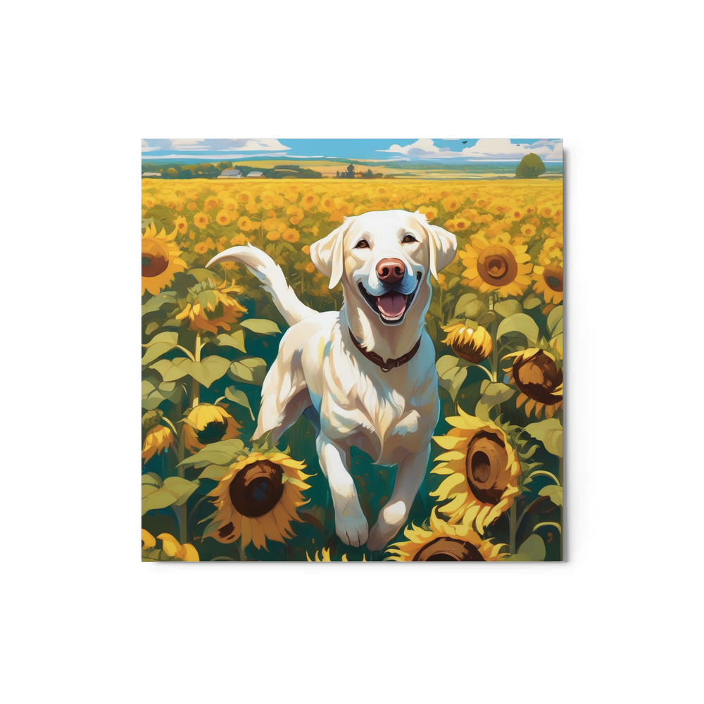 PugMug Custom White Labrador Retriever Metal Print
