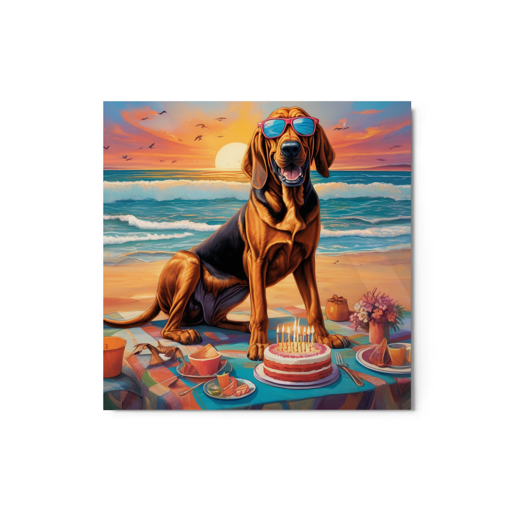 PugMug Custom Bloodhound Metal Print