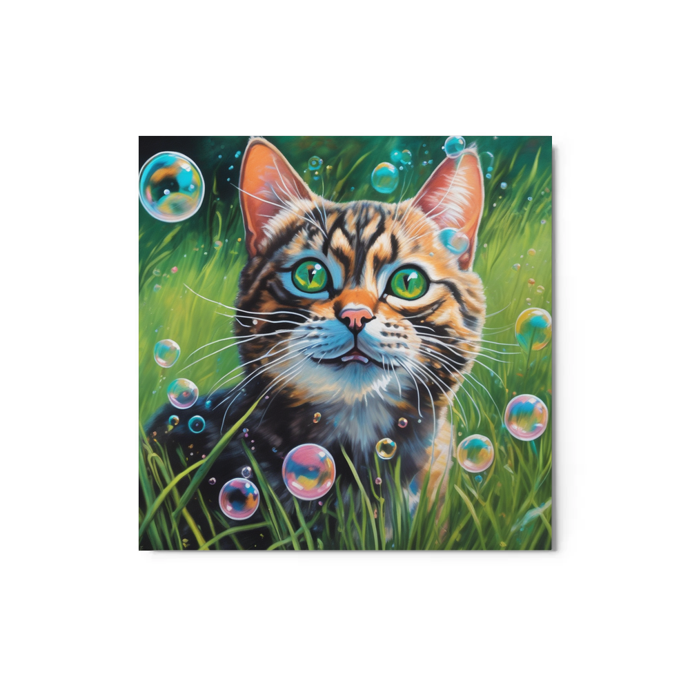 PugMug Custom Tabby Exotic Cat Metal Print