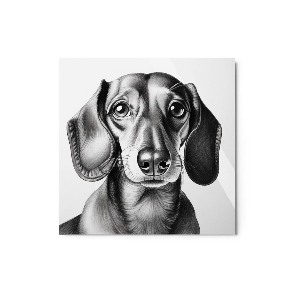 PugMug Custom Tan Dachshund Metal Print