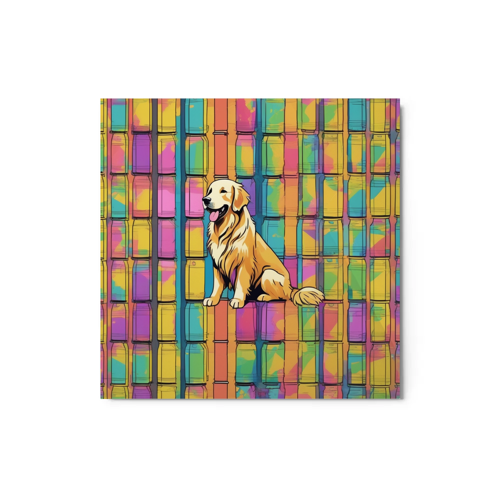 PugMug Custom Golden Retriever Metal Print