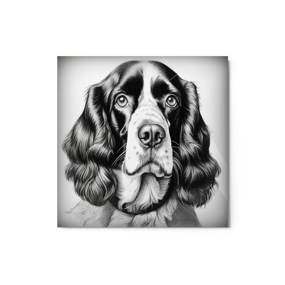 PugMug Custom English Springer Spaniel Metal Print