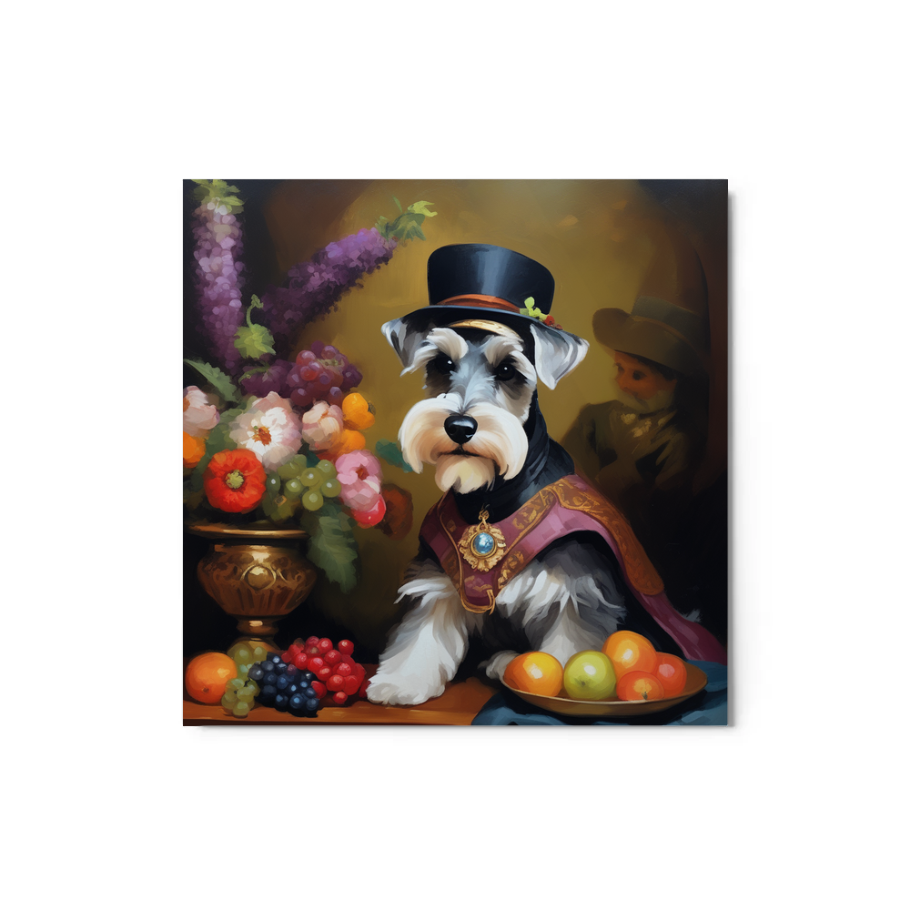 PugMug Custom Miniature Schnauzer Metal Print